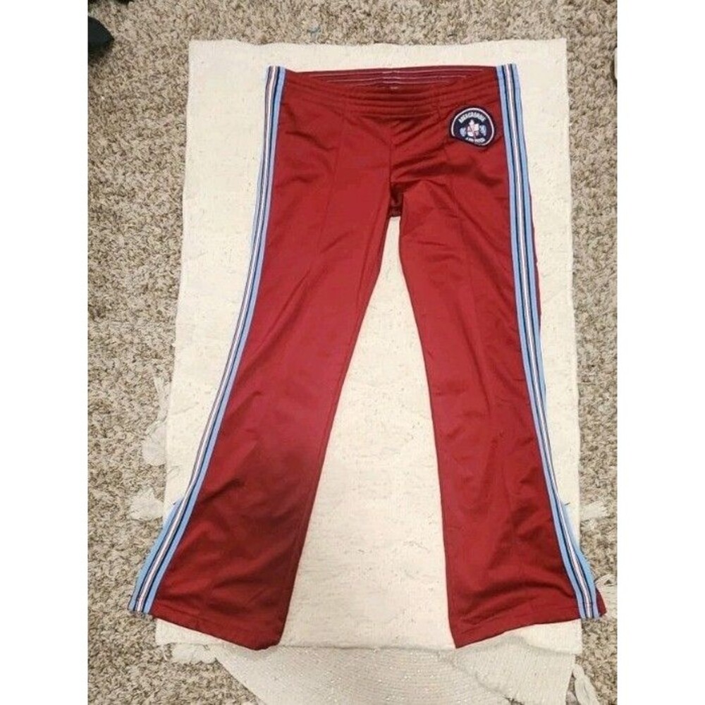VTG Abercrombie Fitch Women's Pants L Track Ankle Zip Y2K Windbreaker Striped